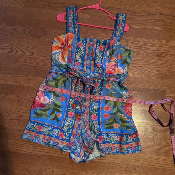 FARM Rio Stitched Garden Blue Romper - Picture 4 of 6